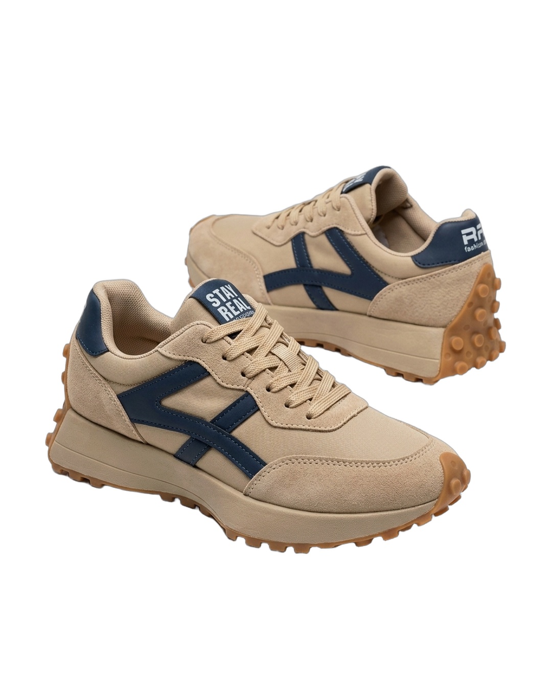 Retro Beige Suede Trail Runner